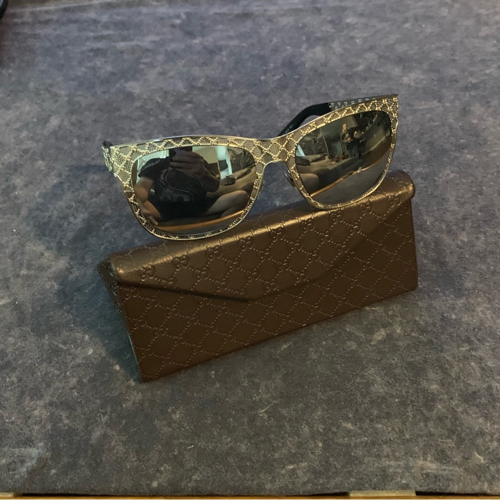 Gucci Silver Mesh Sunnies